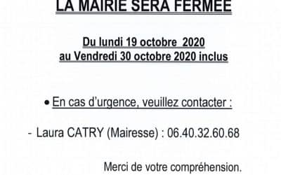 FERMETURE DE LA MAIRIE