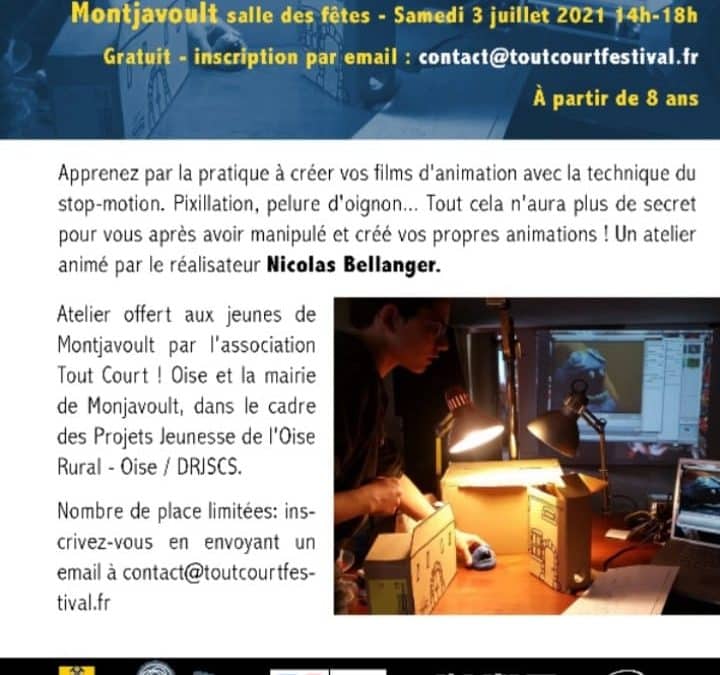 Un nouvel atelier « cinema » ce samedi 03 juillet à Montjavoult – inscriptions directement auprès de l’association. Places limitées.