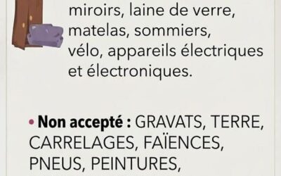 RAPPEL : Collecte des encombrants ce mercredi 7 octobre