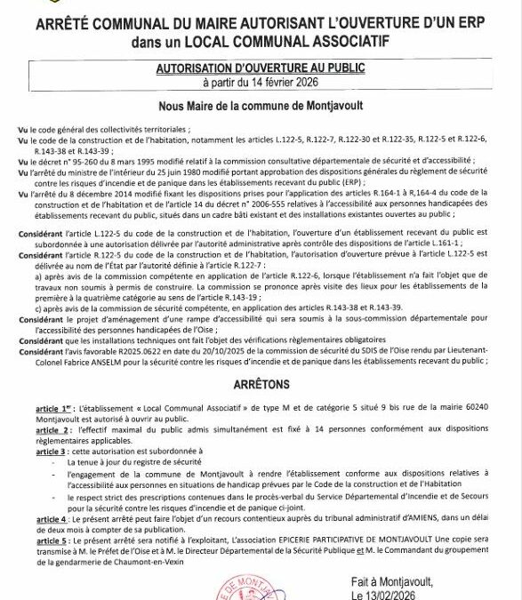 Le local communal associatif « Ancienne Salle des Jeunes », situé à proximité de la mairie, a fait l’objet de travaux de rénovation et de mise aux normes.