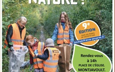 Dimanche 8 mars: Haut de France Propres RENDEZ-VOUS à 14h30 pour partir ensemble pour une boucle d&rsquo;abord le long de la Route de Beaugrenier puis une portion de la route d&rsquo;Hérouval munis de matériel fourni par l&rsquo;opération HAUTS DE FRANCE PROPRES 2026. Venez en famille !