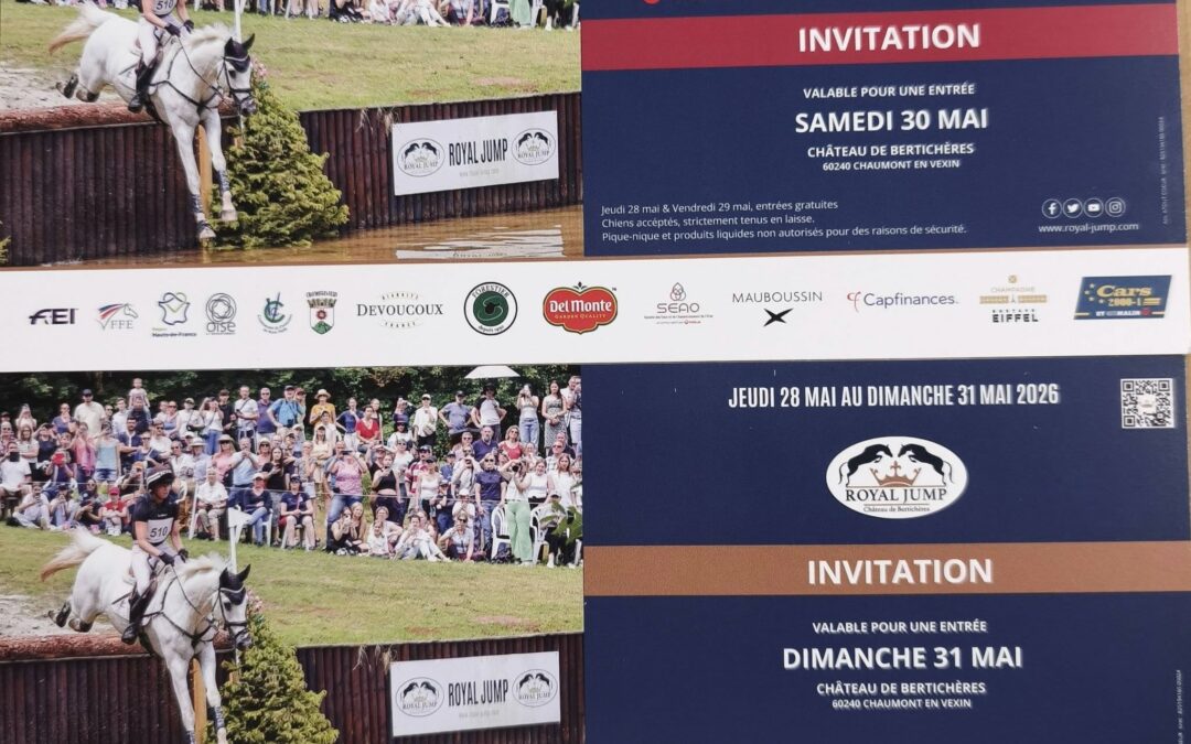 Les places gratuites pour le Royal Jump sont arrivées en Mairie
