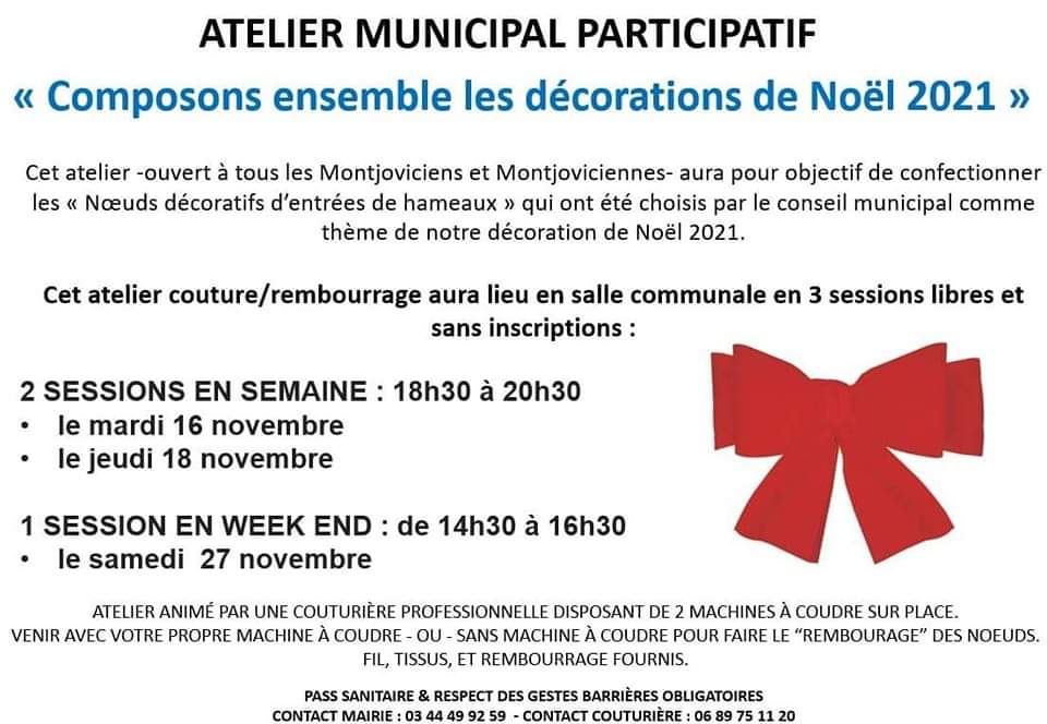 Venez participer à la création des décorations de Noël d’entrée de village