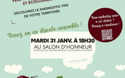 Voici l’invitation de la Communauté de Communes du Vexin Normand à la réunion « Diagnostic Plan de Mobilité Simplifié »Mardi 31 janvier à 18h30 au Gymnase Guy de Maupassant à Chaumont-en-Vexin.Merci d’y venir nombreux.