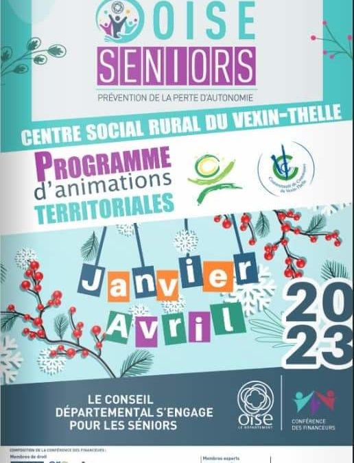 Rejoignez les activités Oise Senior accueillies à Montjavoult.INSCRIPTIONS ET RENSEIGNEMENTS aupres de l’organisateur : le Centre Social Rural du Vexin-Thelle au 03 44 49 01 80 – (en partenariat avec le département Oise le Département)