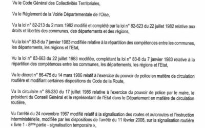 ⚠️Attention travaux⚠️ : par arrêté départemental mis en application le 2 mai jusqu’à ce que la signalisation soit enlevée :Limitation de vitesse à 50 km/h sur la D6 dans les 2 sens (hors agglomération Hameau du Marais – Beaugrenier – jusqu’au rond point vers Chaumont-en-Vexin)