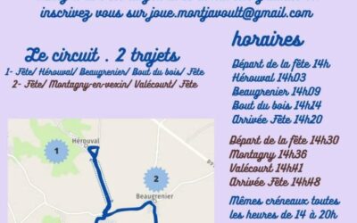 Une navette gratuite organisée par l’association Montjavoult joue pour vous rendre à la fête du jeu à Montjavoult le 3 juin. Pour en savoir plus : 07 87 44 99 49