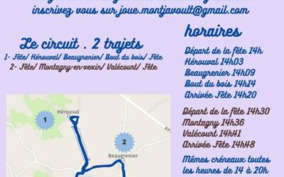 Une navette gratuite organisée par l’association Montjavoult joue pour vous rendre à la fête du jeu à Montjavoult le 3 juin. Pour en savoir plus : 07 87 44 99 49