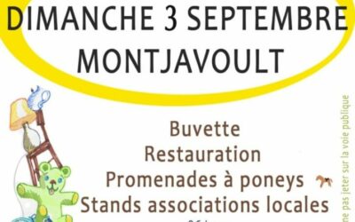 BROCANTE MONTJAVOULT 2023 : La brocante annuelle aura lieu le 3 septembre. organisée par l’association La Bonheur dans le Pré.Http://bonheurdanslepre.monsite.comVenez nombreux !