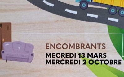 Cette semaine, mercredi 13 mars, c’est la collecte des encombrants : meubles, jouets extérieurs, vélo, appareils électriques et électroniques. ⚠️ PAS DE GRAVATS, TERRE, CARRELAGES, FAÏENCES, PNEUS,PEINTURES, BOUTEILLES DE GAZ, EXTINCTEURS ET OBJETS TROP LOURDS.+ poubelle grises, jaunes et les vertes.