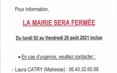 Fermeture de la Mairie