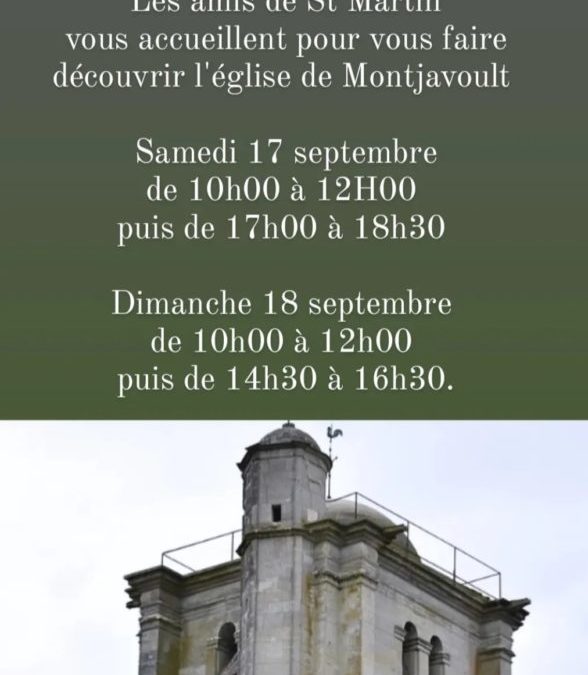 Profitons des Journées européennes du patrimoine à Montjavoult !